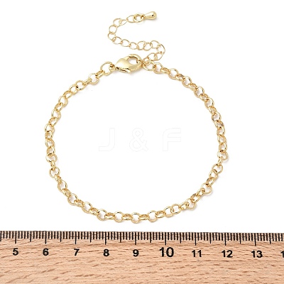 Brass Link Chain Bracelet for Women BJEW-A065-08G-1