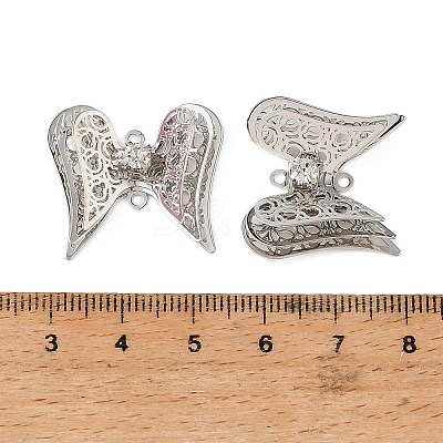 Brass Crystal Rhinestone Filigree Connector Charms RB-CBA890A-01P-1