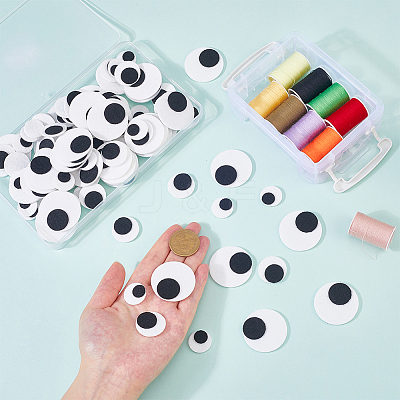 60 Pairs 3 Styles Felt Cabochons DIY-PH0033-22-1