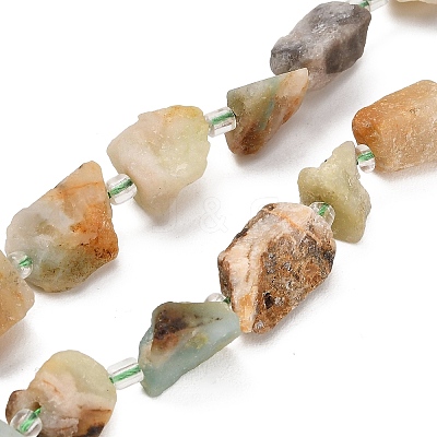 Natural Flower Amazonite Beads Strands GG-CBA0B77-A24-03-1