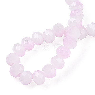 Two-Tone Imitation Jade Glass Beads Strands GLAA-T033-01B-07-1
