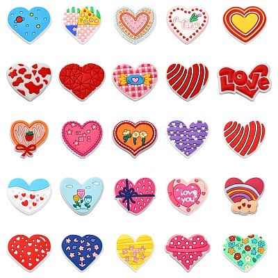 50Pcs 25 Styles PVC Plastic Cabochons FIND-CJ0002-94-1