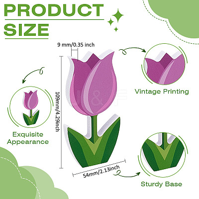 6Pcs 6 Colors Tulip PVC Display Decoration DJEW-WH0042-102-1