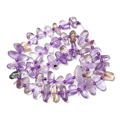 Natural Ametrine Beads Strands G-L649-A09-01-1