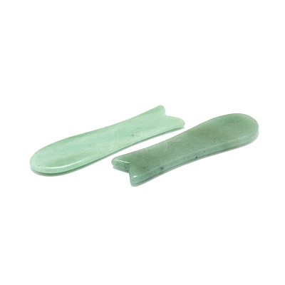 Natural Green Aventurine Gua Sha Boards G-P456-01-1