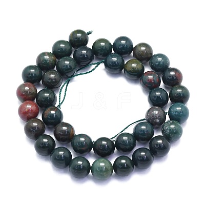 Natural Bloodstone Beads Strands G-K310-C04-8mm-1