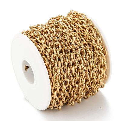 Ion Plating(IP) 304 Stainless Steel Textured Cable Chains CHS-O010-04G-1