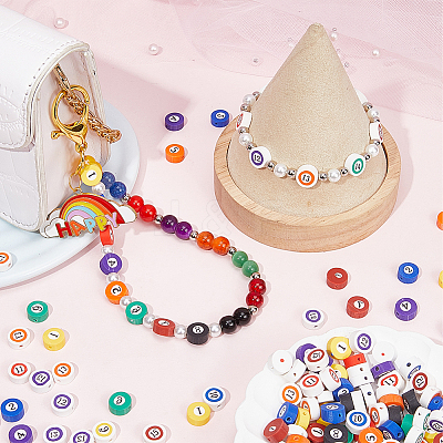 200Pcs Handmade Polymer Clay Beads CLAY-SC0001-74-1