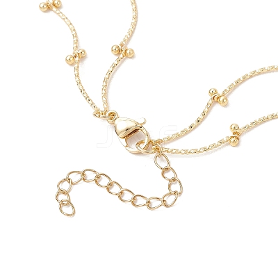 Brass Double Layer Necklaces NJEW-JN05388-1