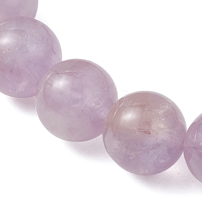 Natural Amethyst Round Beads Stretch Bracelets for Women BJEW-JB12127-02-1