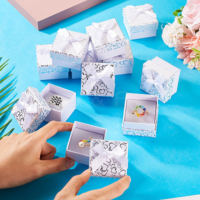 Bowknot Cardboard Paper Ring Gift Storage Boxes CON-TAC0001-16D-1