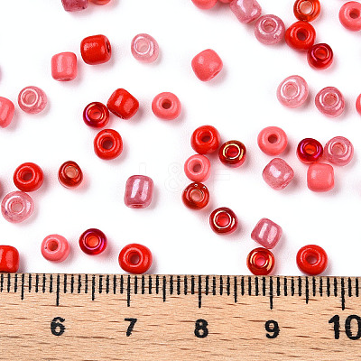 Opaque & Transparent Inside Colours 6/0 Glass Seed Beads SEED-F004-4mm-05-1