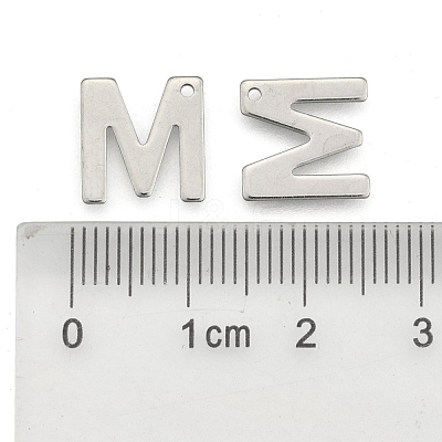 Tarnish Resistant 304 Stainless Steel Letter Charms STAS-O072-M-1