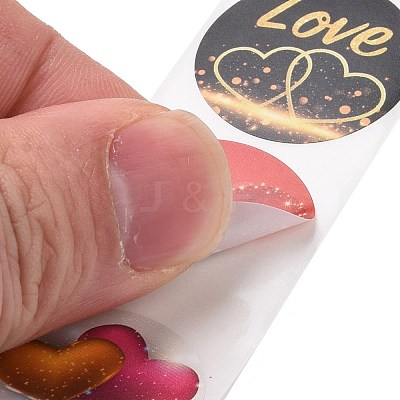 Valentine's Day Round Paper Stickers DIY-I107-03B-1