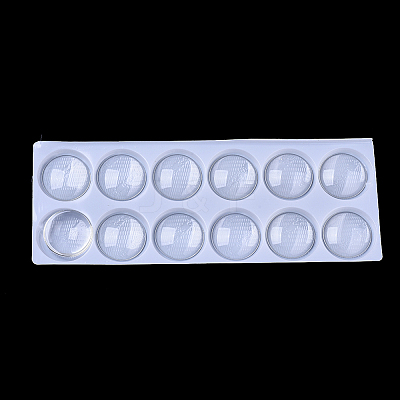 Transparent Glass Cabochons GGLA-R026-18mm-B-1
