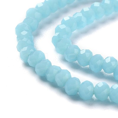 Faceted Rondelle Glass Beads Strands GLAA-I033-3mm-M-1