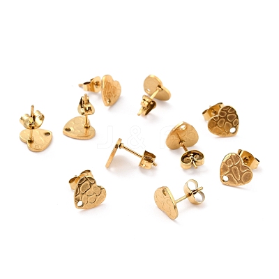 Ion Plating(IP) 304 Stainless Steel Stud Earring Findings STAS-I183-06A-G-1