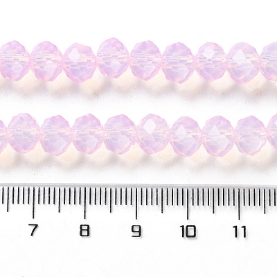 Baking Paint Transparent Glass Beads Strands DGLA-A034-J8MM-D09-1