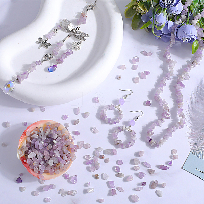 4 Strands Natural Lavender Amethyst Chip Beads Strands G-SC0002-65-1