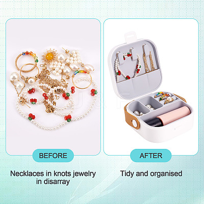 Square PU Leather & PP & Silicone Jewelry Set Box AJEW-TAC0014-13B-1