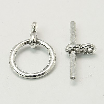 Tibetan Style Toggle Clasps TIBE-AB2035Y-NF-1
