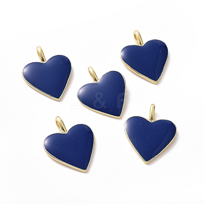 Brass Enamel Pendants KK-P204-14G-1