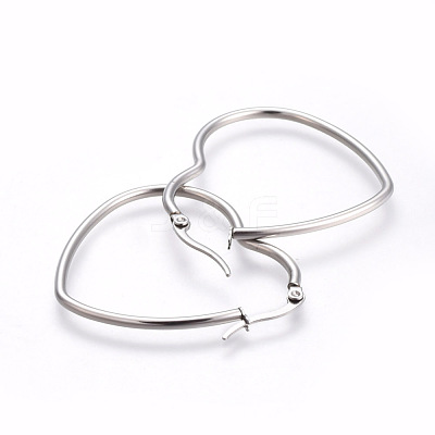 Tarnish Resistant 201 Stainless Steel Hoop Earrings EJEW-A052-09B-1