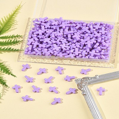 200Pcs Opaque Acrylic Beads SACR-FS0001-39F-1