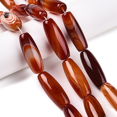 Natural Agate Dyed Beads Strands G-T138-230E-1
