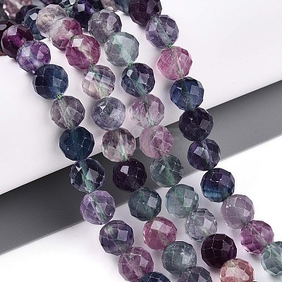 Natural Rainbow Fluorite Beads Strands G-S345-8mm-29-1