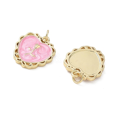 Brass & Enamel Pendants KK-CBAD360-02G-01-1