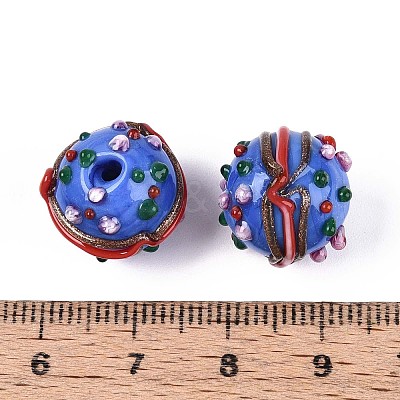 Handmade Lampwork Bumpy Beads LAMP-T022-05C-1