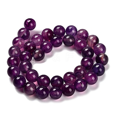 Dyed Natural Agate Beads Strands G-G203-10B-10mm-1