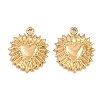 304 Stainless Steel Pendants STAS-E524-02G-1