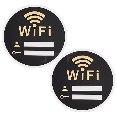 Acrylic Wifi Password Signages AJEW-WH0542-66B-1