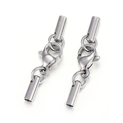 Tarnish Resistant 304 Stainless Steel Lobster Claw Clasps X-STAS-P146-A10-2.0mm-1