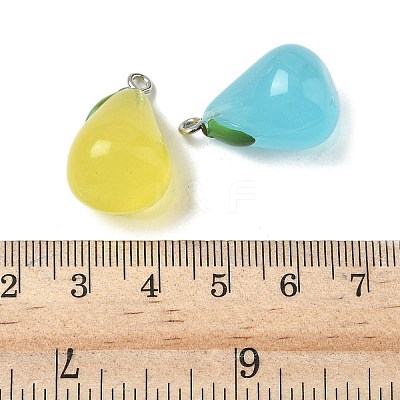 Luminous Transparent Resin Pendants RESI-Z038-06P-1