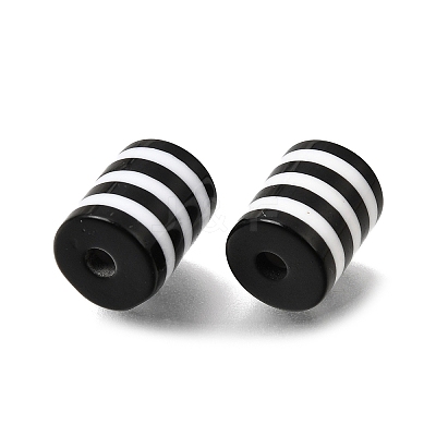 Opaque Stripe Resin Beads RE-CBA0A57-13A-1