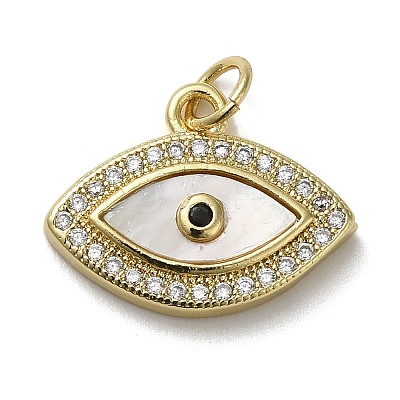 Brass Micro Pave Cubic Zirconia Pendants KK-Q808-21G-1