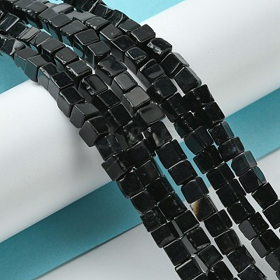 Natural Black Onyx Beads Strands G-D067-G01-1