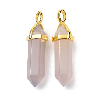 Natural Agate Pointed Pendants G-G025-01G-40-1