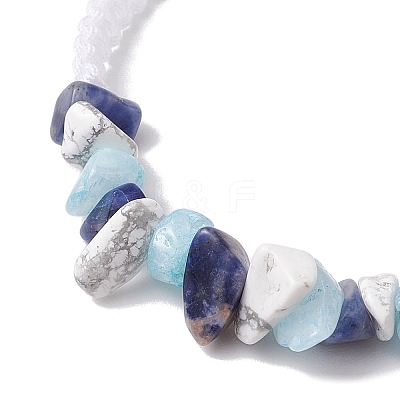 Adjustable Natural Gemstone Braided Bracelets for Women BJEW-JB10995-02-1