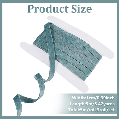 3 Rolls Double-sided Velvet Ribbon OCOR-DR0001-08A-1