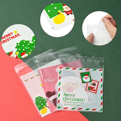 3 Bags 3 Styles Rectangle OPP Cellophane Bags for Christmas OPC-FS0001-01A-1