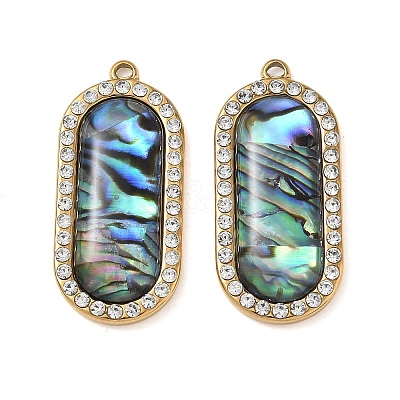 Natural Paua Shell Pendants SH-CBA11D7-30B-G-1