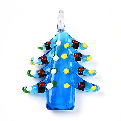 Handmade Lampwork Pendants LAMP-T023-12B-1