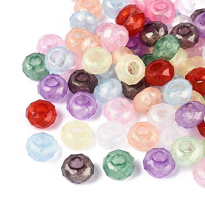 Transparent Acrylic European Beads OACR-Q200-14-1