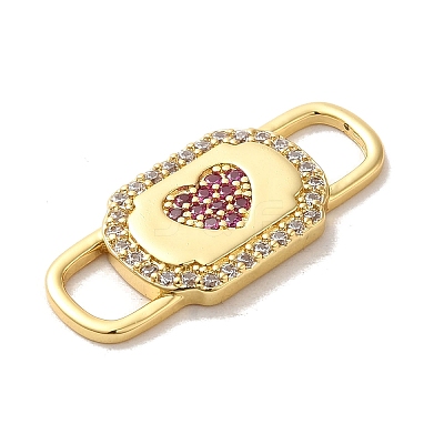 Brass Cubic Zirconia Connector Charms LS-KK-M278-01A-G-1