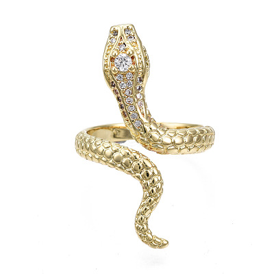 Snake Cuff Ring for Girl Women RJEW-N035-047-NF-1