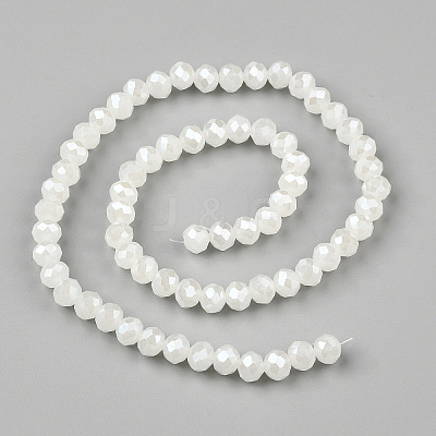 Electroplate Glass Beads Strands X-EGLA-A034-J8mm-A01-1